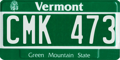 VT license plate CMK473
