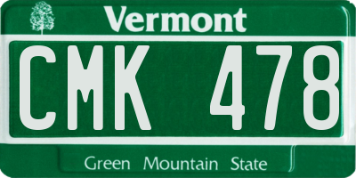 VT license plate CMK478