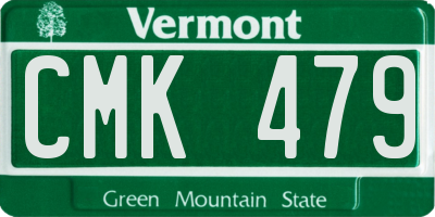 VT license plate CMK479