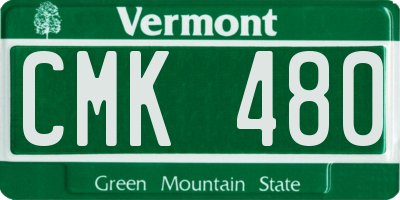 VT license plate CMK480