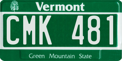 VT license plate CMK481