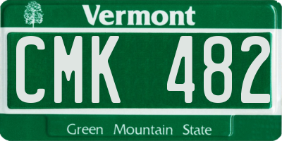 VT license plate CMK482