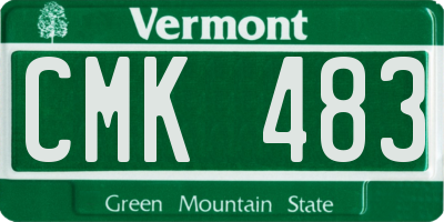 VT license plate CMK483