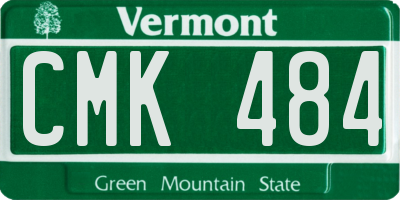 VT license plate CMK484