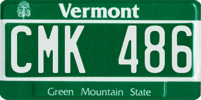 VT license plate CMK486
