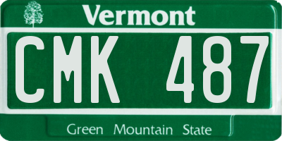 VT license plate CMK487