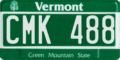 VT license plate CMK488