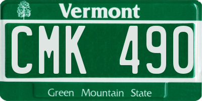 VT license plate CMK490