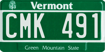 VT license plate CMK491
