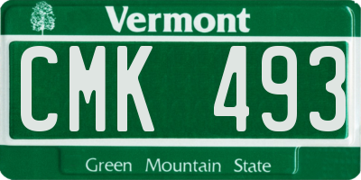 VT license plate CMK493