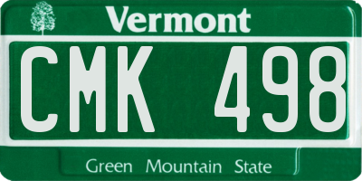 VT license plate CMK498