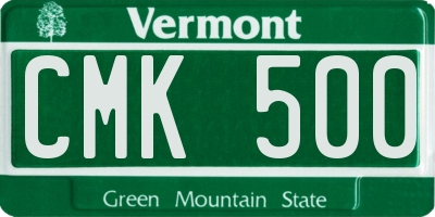 VT license plate CMK500
