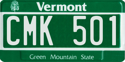 VT license plate CMK501