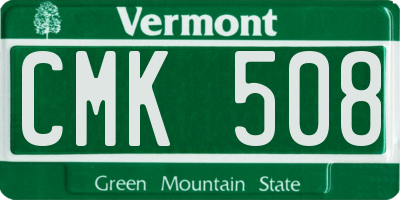 VT license plate CMK508