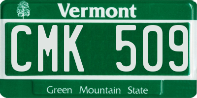 VT license plate CMK509