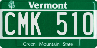 VT license plate CMK510