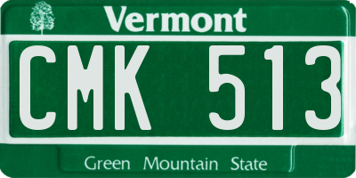 VT license plate CMK513