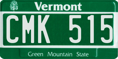 VT license plate CMK515