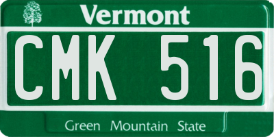 VT license plate CMK516