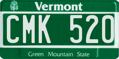 VT license plate CMK520