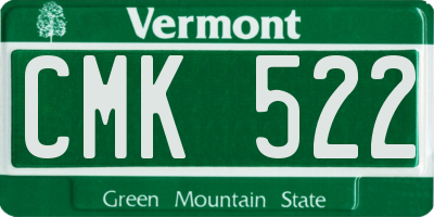 VT license plate CMK522