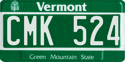 VT license plate CMK524