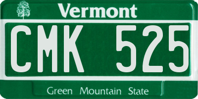 VT license plate CMK525
