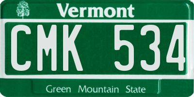 VT license plate CMK534