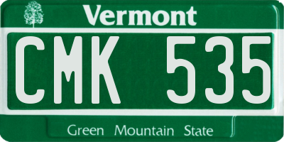 VT license plate CMK535