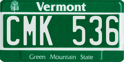 VT license plate CMK536
