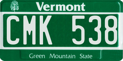 VT license plate CMK538