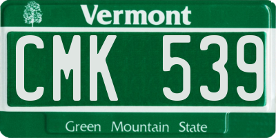 VT license plate CMK539