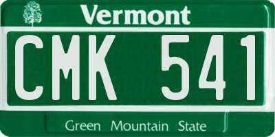 VT license plate CMK541