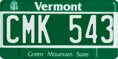 VT license plate CMK543