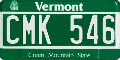 VT license plate CMK546