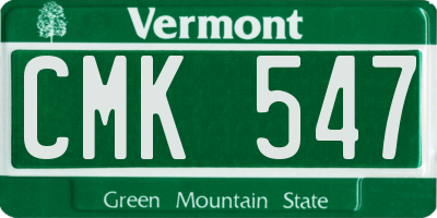 VT license plate CMK547