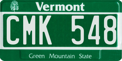 VT license plate CMK548