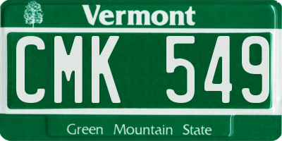 VT license plate CMK549