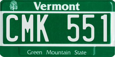VT license plate CMK551