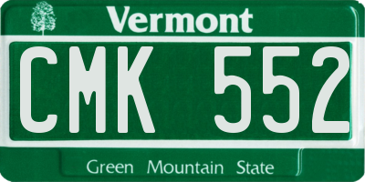 VT license plate CMK552