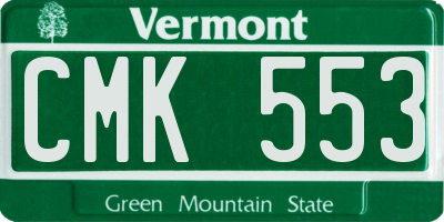 VT license plate CMK553