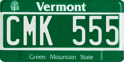 VT license plate CMK555