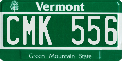 VT license plate CMK556