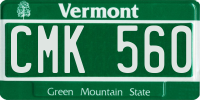 VT license plate CMK560
