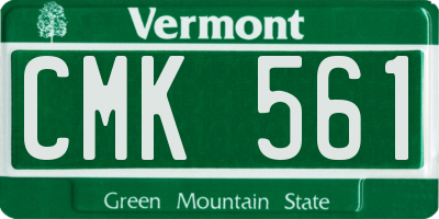 VT license plate CMK561