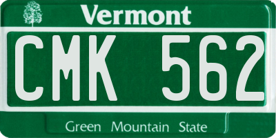 VT license plate CMK562