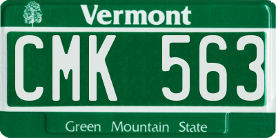 VT license plate CMK563