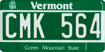 VT license plate CMK564