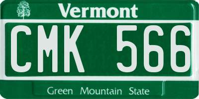 VT license plate CMK566