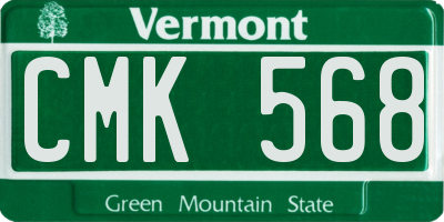 VT license plate CMK568